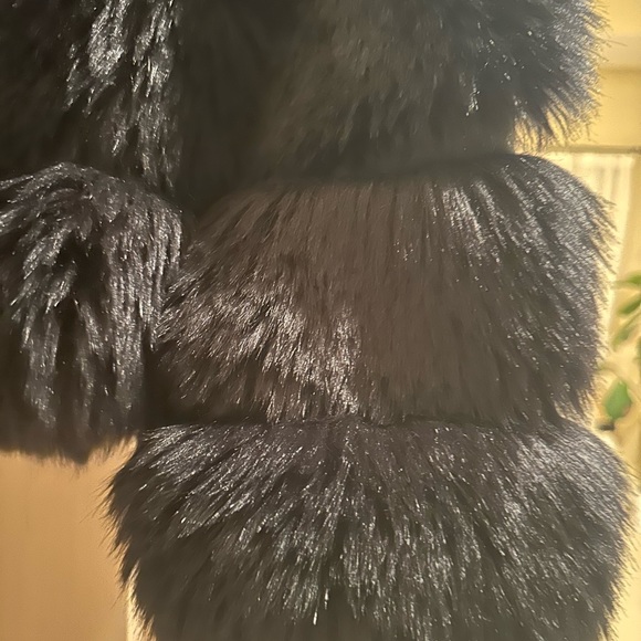 Black Faux Fur Coat - Picture 4 of 9